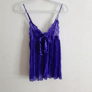 New Victoria Secret Purple Lace Chemise Cami